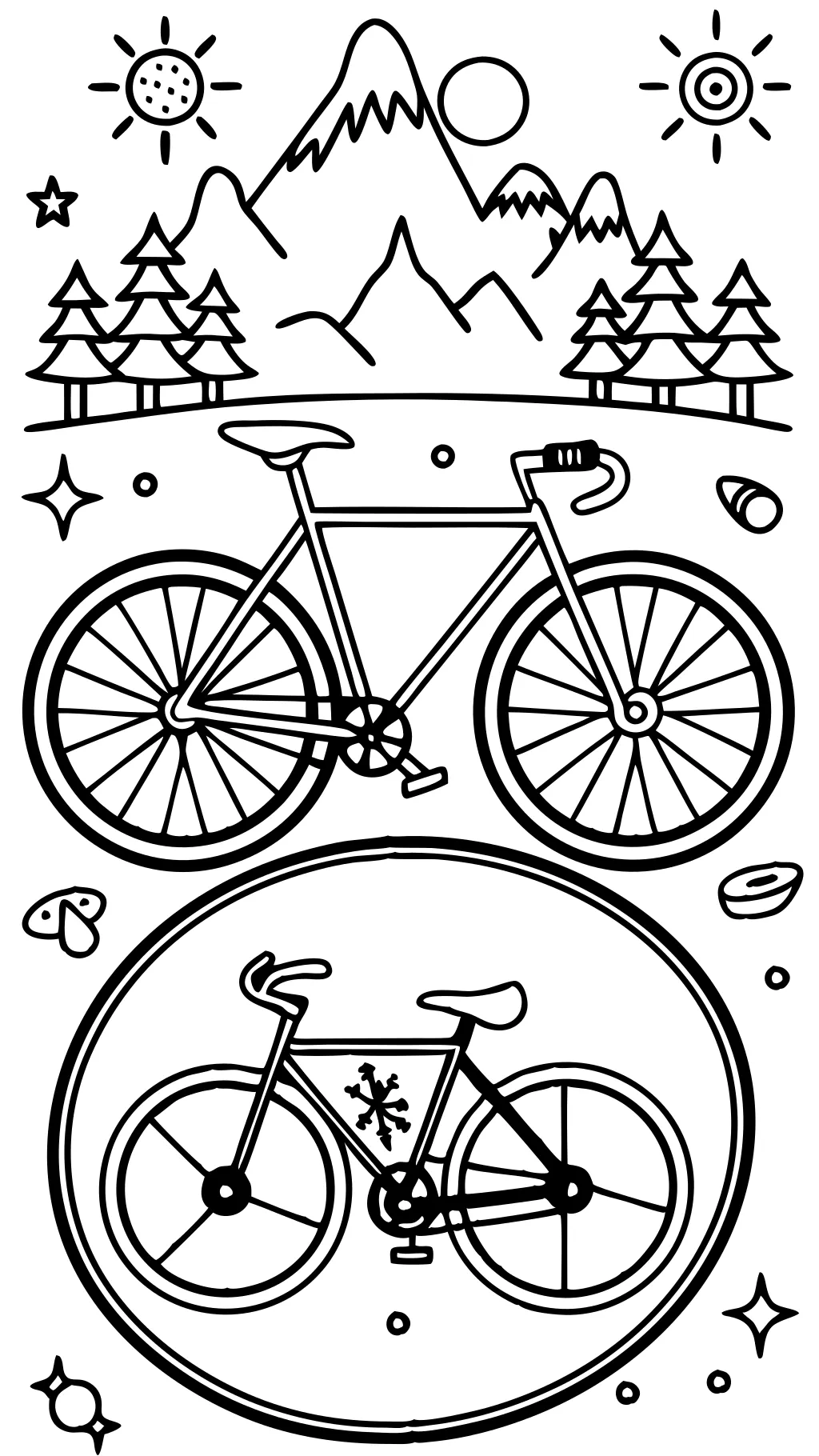 bicycle coloring pages